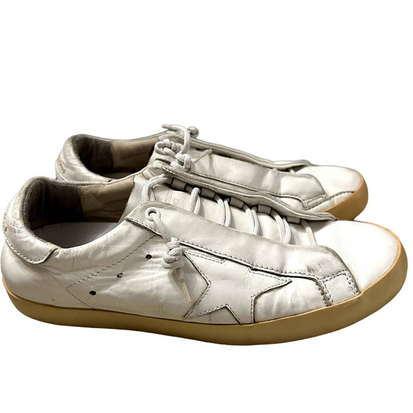 Golden Goose Super Star Genuine Leather Low Top Sneakers Size 40 - Picture 1 of 11